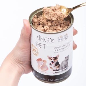 KING'S PET - Hỗn Hợp Gà Và Gan - Lon 380g