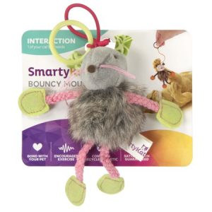 SmartyKat Bouncy Mouse Interactive Bungee Cat Toy (Catnip inside)
